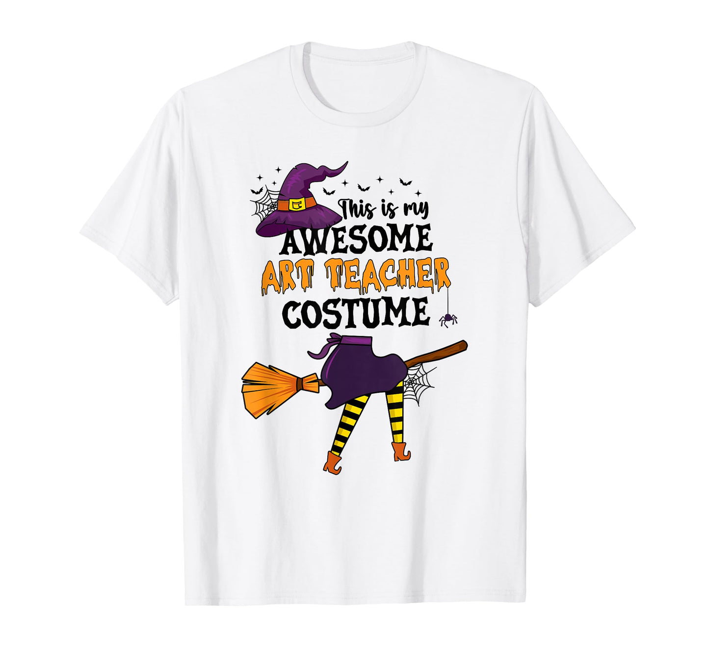 This is My Awesome Art Teacher Costume Halloween Funny Witch T-Shirt