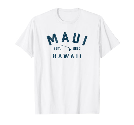 Vintage Maui Hawaii Souvenir Retro Preppy Throwback Hawaiian T-Shirt