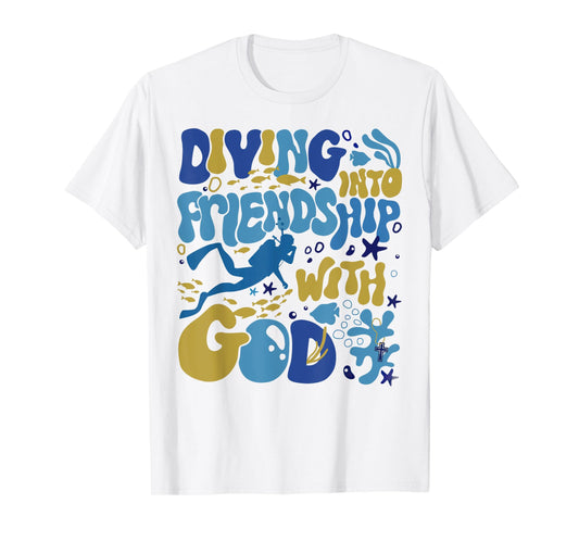 Diving Into Friendship With God Underwater Scuba VBS 2024 T-Shirt