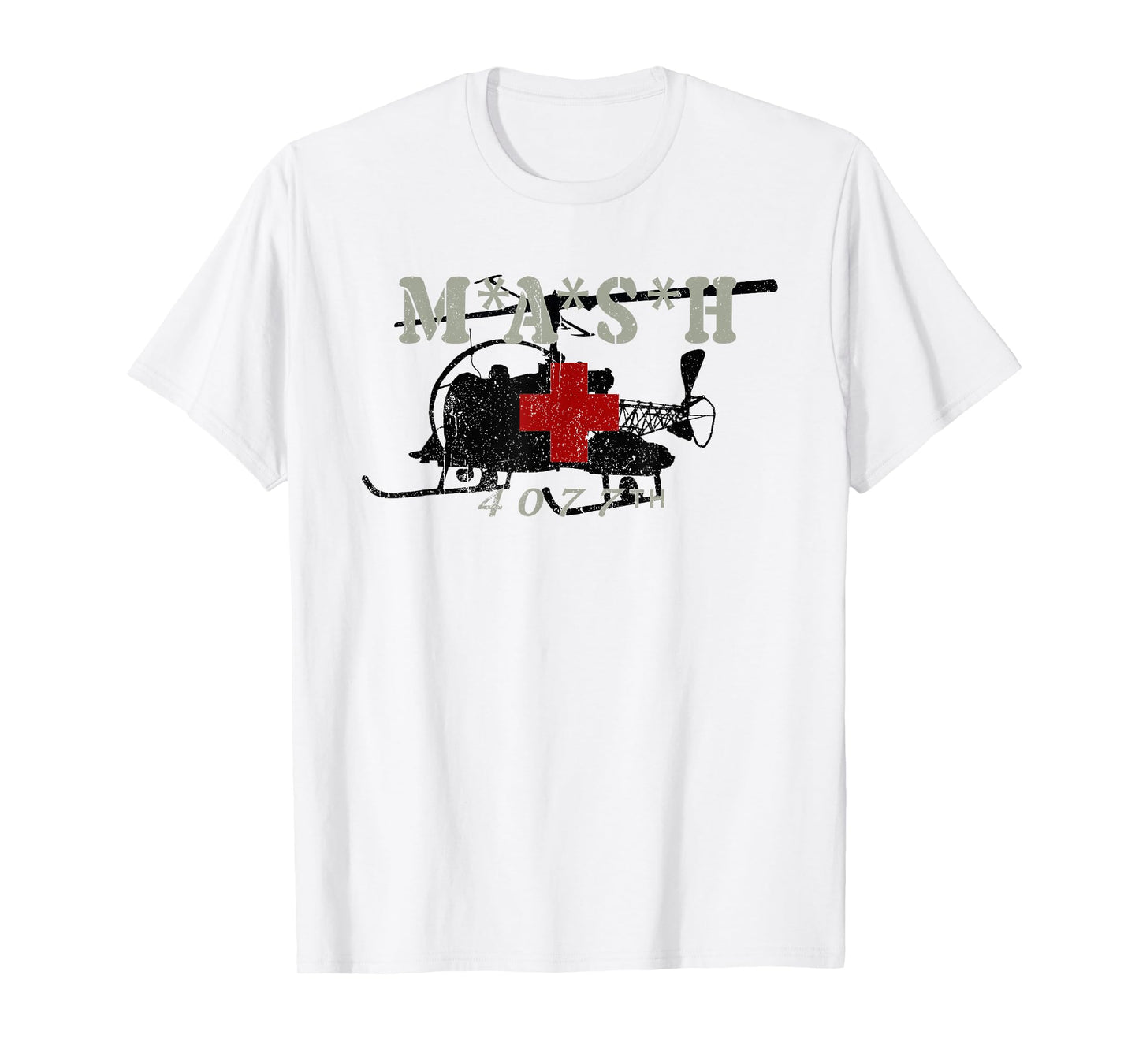 Retro 4077 Army Military Red Cross Vintage Tee T-Shirt