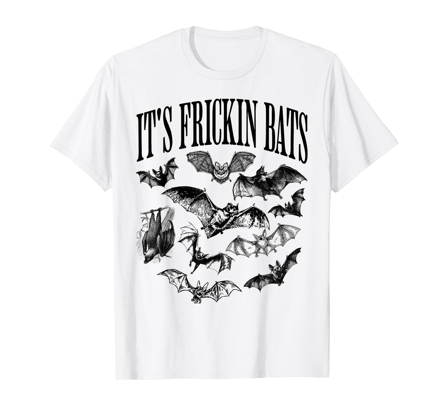 Vintage It's Frickin Bats, Funny and Spooky Halloween Bats T-Shirt