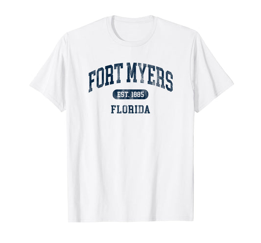Vintage Fort Myers Florida Retro Preppy Throwback Mens T-Shirt