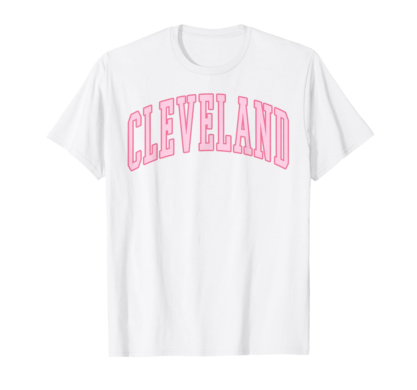 Cleveland Vintage Preppy Varsity Pink Sports T-Shirt