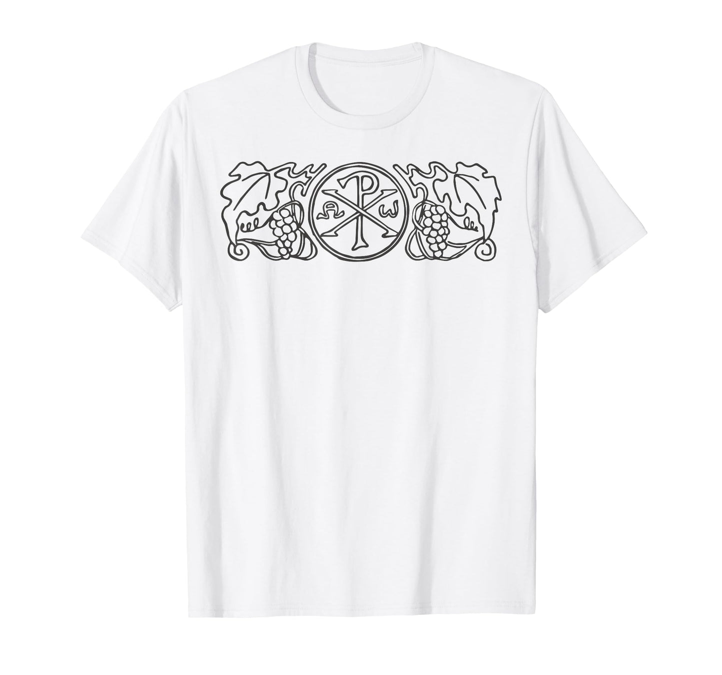 Chi-Rho Christogram Alpha and Omega Labarum Catholic Symbols T-Shirt