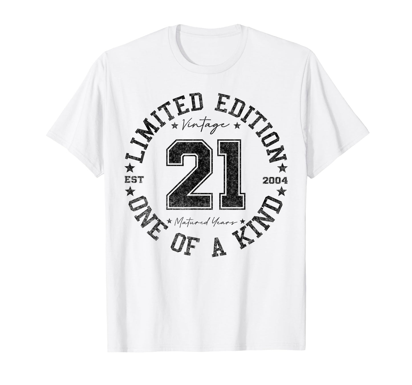 21 Year Old Gifts Vintage 2004 Limited Edition 21st Birthday T-Shirt
