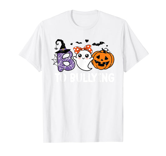 Boo To Bullying Ghost Pumpkin Anti Bullying Unity Day Orange T-Shirt