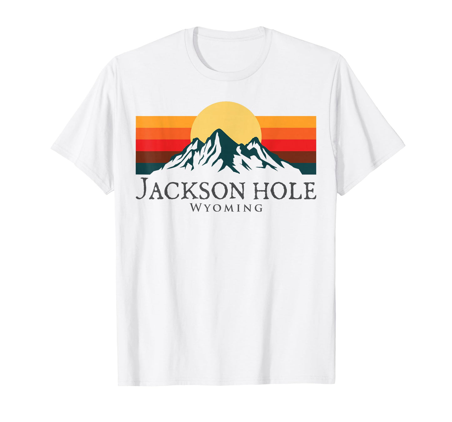 Jackson Hole Wyoming Mountains Vintage Hiking Souvenir T-Shirt