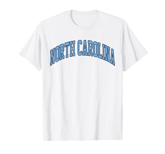 Retro North Carolina Souvenir Simple North Carolina Blue Tee T-Shirt