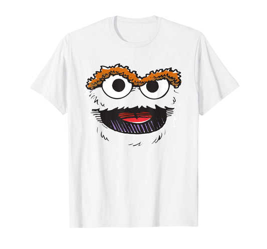 Sesame Street Oscar Retro Sketch Face Halloween Costume T-Shirt