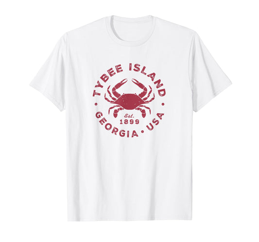 Tybee Island GA Blue Crab Kids Womens Mens Vacation Souvenir T-Shirt