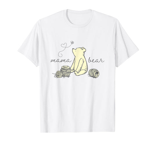 Disney Winnie the Pooh Mama Bear Cute Pooh Big Chest Logo T-Shirt