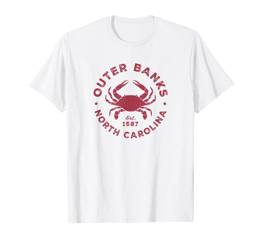 Outer Banks NC Vacation Souvenir Blue Crab Mens Womens Kids T-Shirt