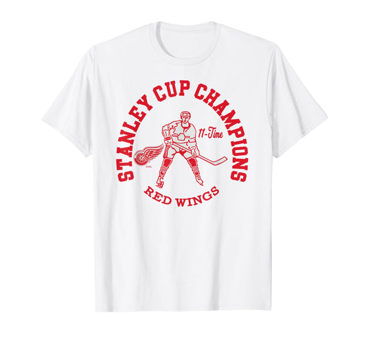 Detroit Red Wings Stanley Cup Champions 11-Time Logo T-Shirt