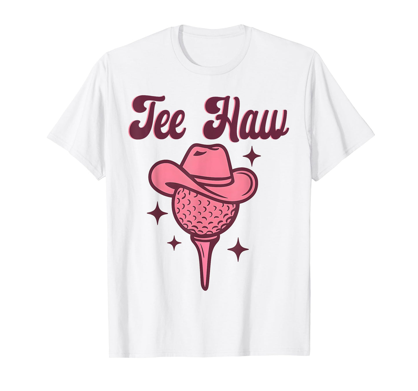 Western Tee Haw Y'all Funny Golf Ball Cowgirl Southern Women T-Shirt