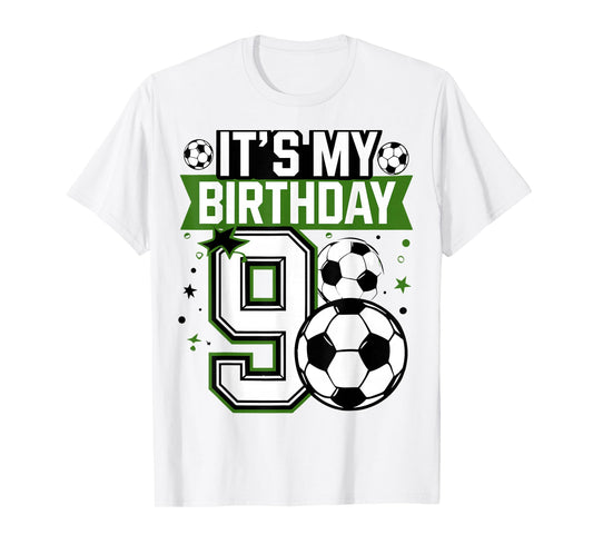 Birthday Boy Tees 9 Soccer Its My 9th Birthday Boys Soccer T-Shirt