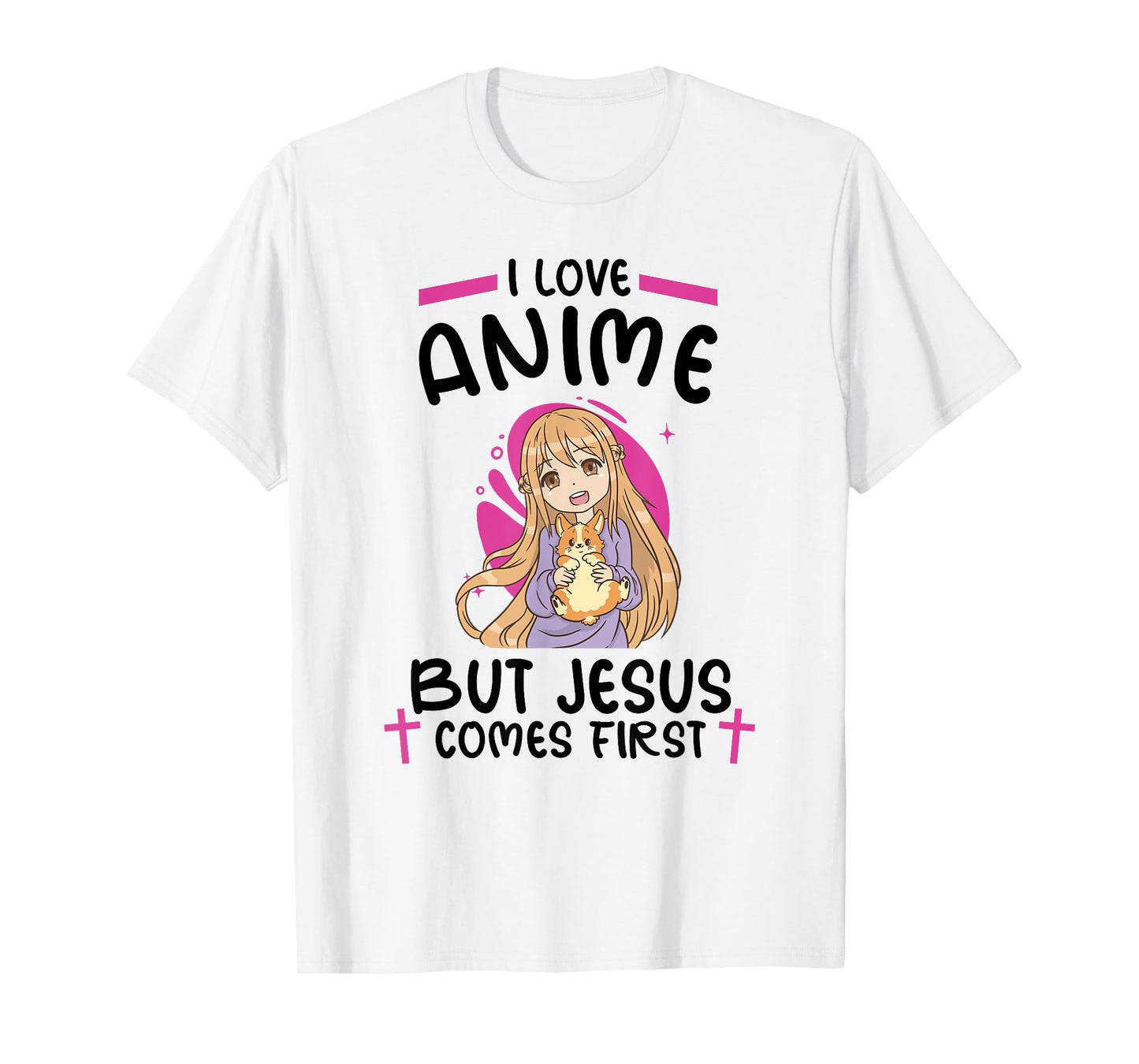 I Love Anime but Jesus Comes First T-Shirt