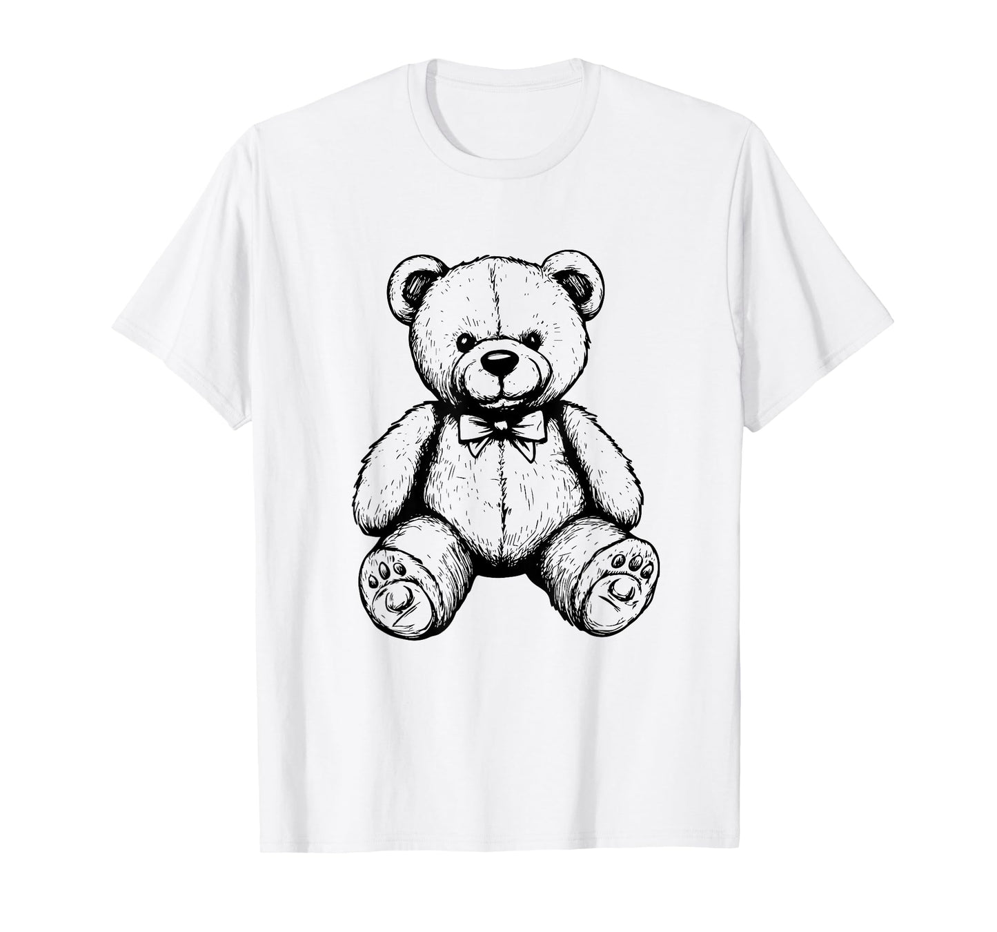 Vintage Teddy Bear Toy Sketch Retro Kids T-Shirt