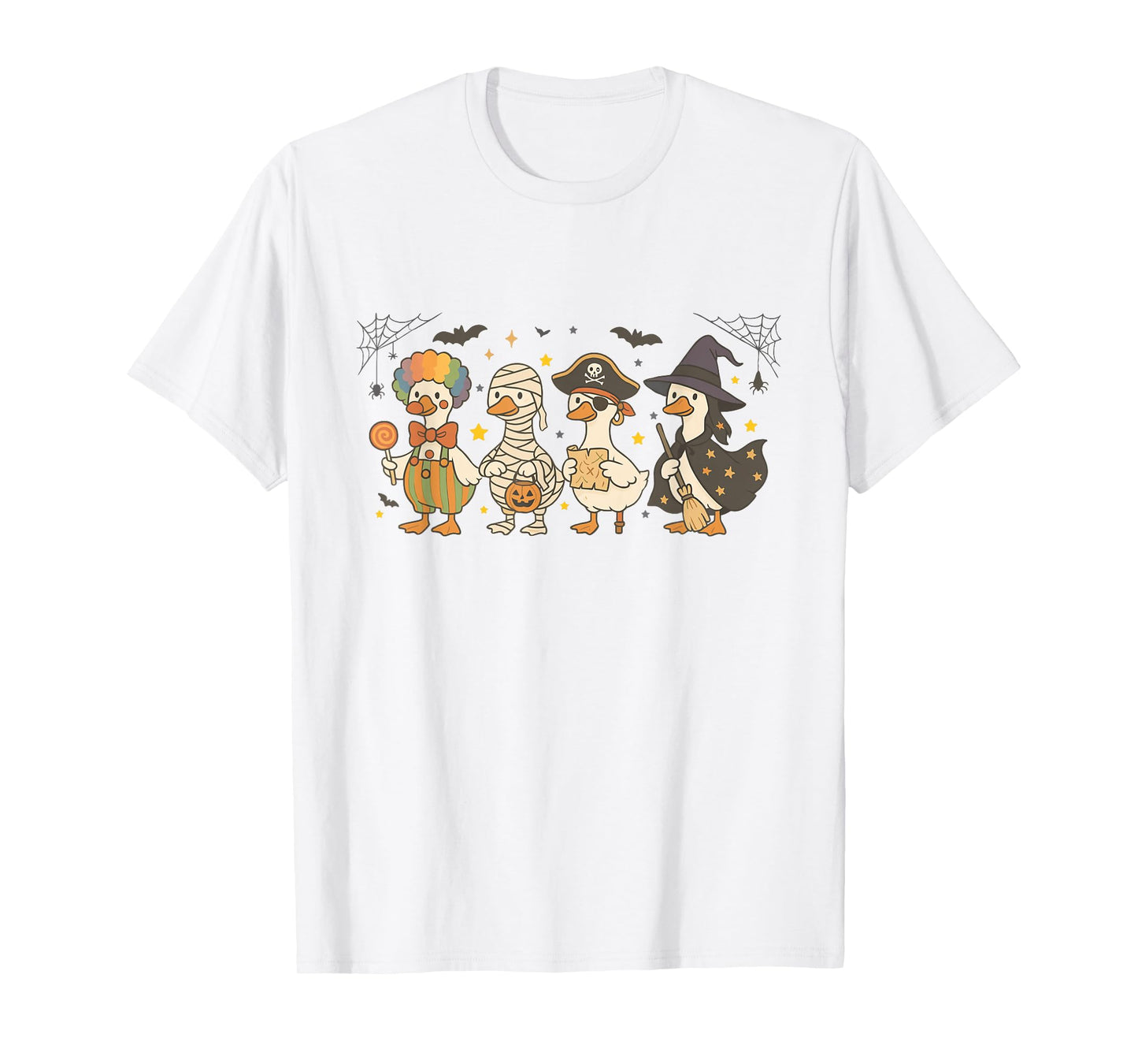 Spooky Goose Halloween Goose Witch Ghost Silly Goose Farm T-Shirt