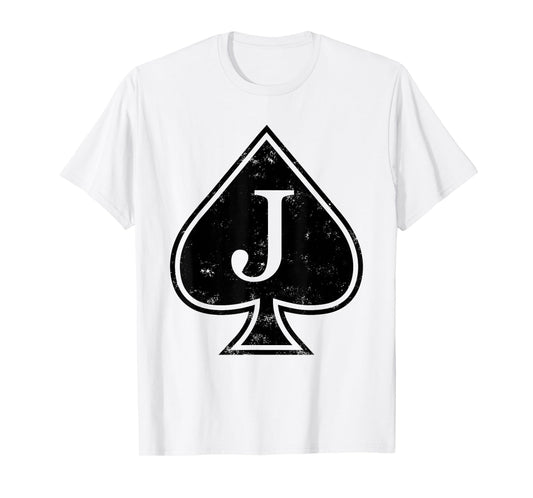 Blackjack Ace Spades Jack Playing Cards Casino Gambling T-Shirt