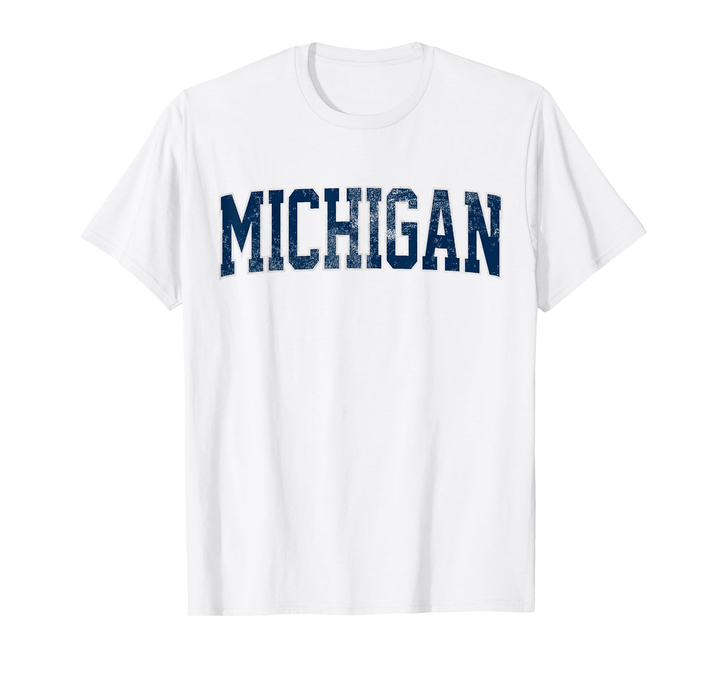 Vintage Michigan Look Blue Maize Men Retro Gold Michigan Tee T-Shirt