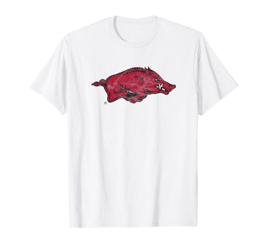 University of Arkansas Razorbacks Distressed Primary Logo T-Shirt