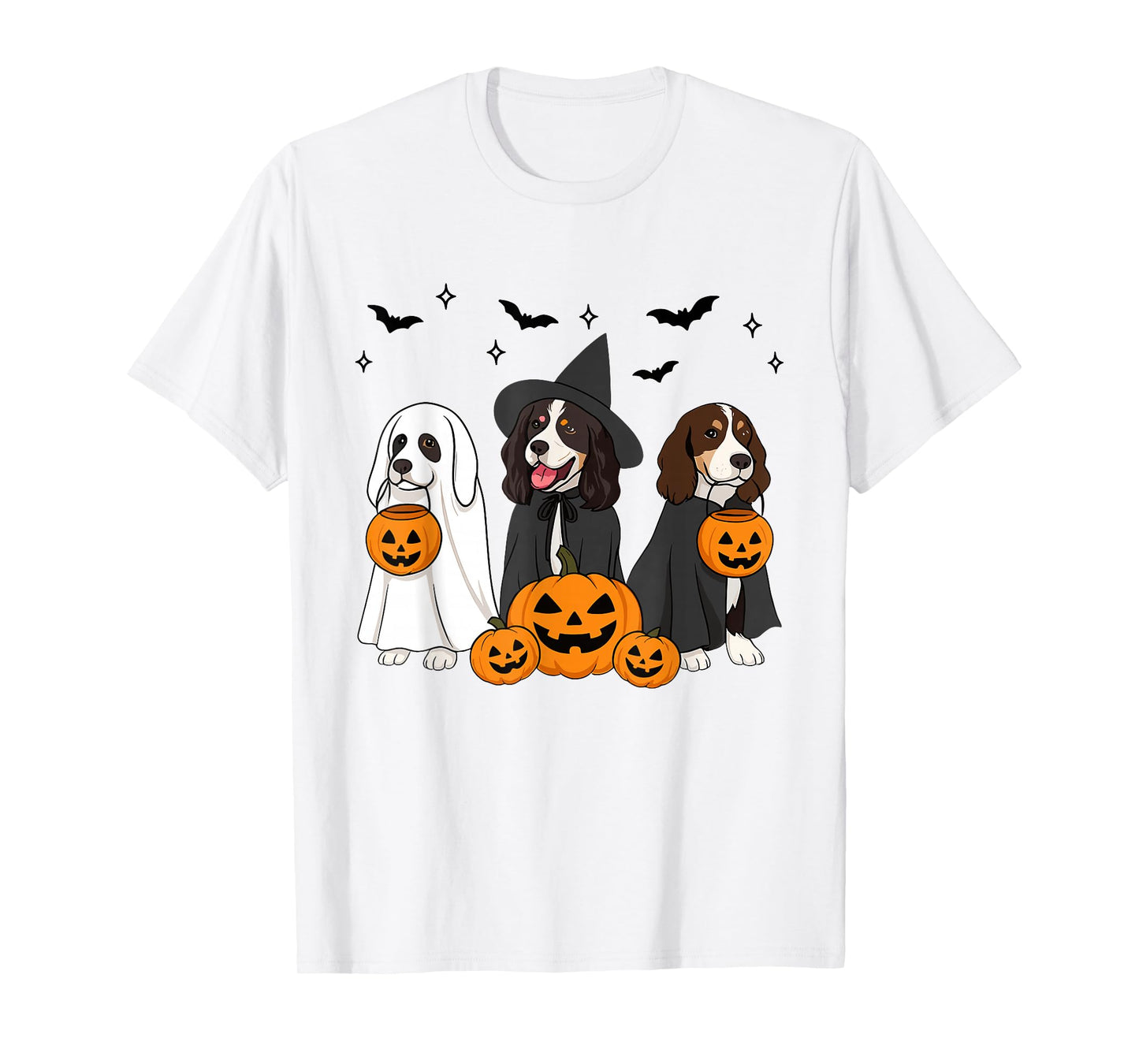 Witch English Springer Spaniel Halloween Springer Spaniel T-Shirt