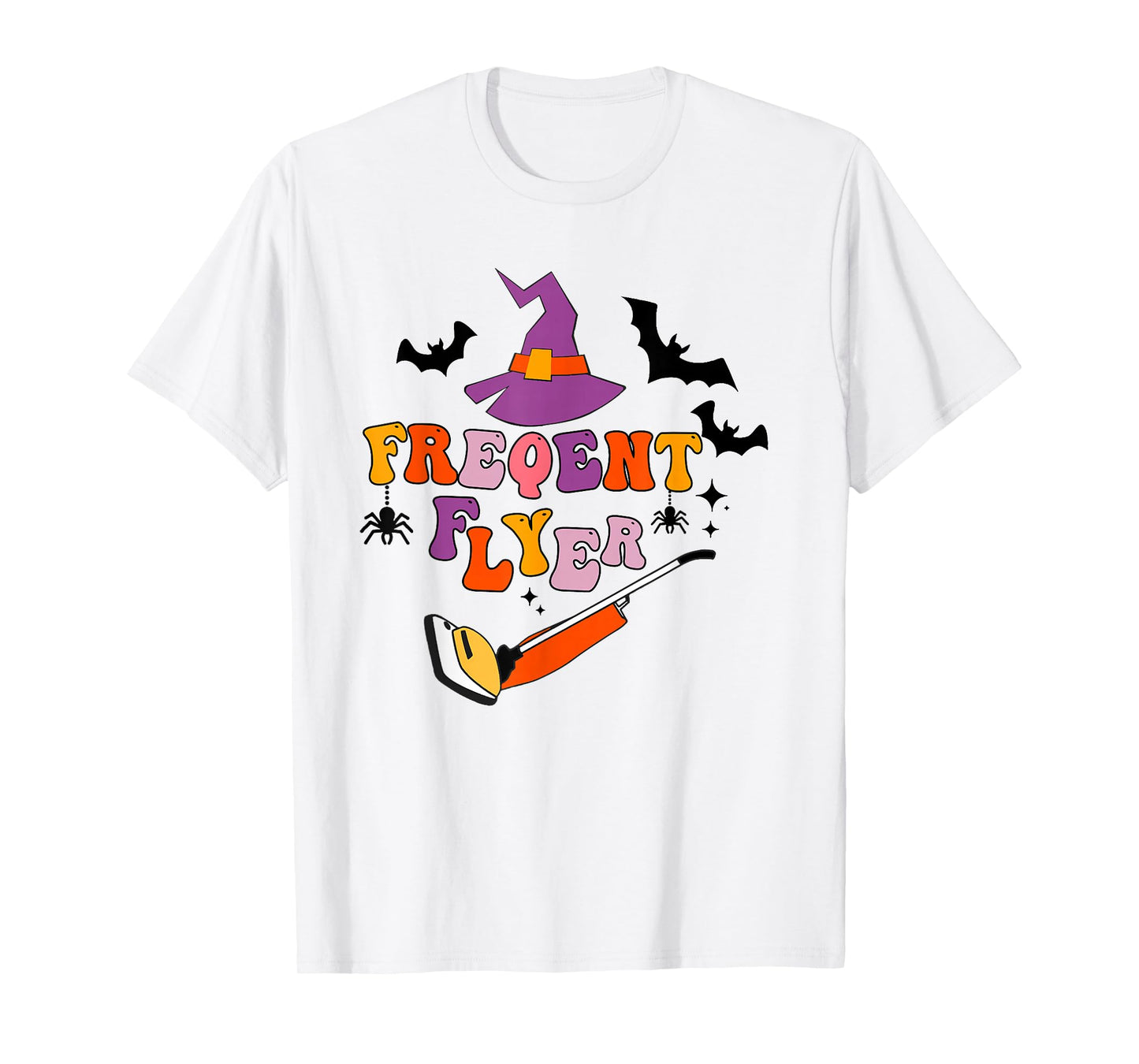 Frequent Flyer Witch Broom Halloween T-Shirt
