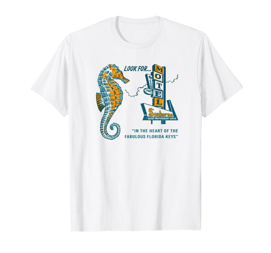 Sea Horse Motel Retro Tropical Ocean Vintage Men's Graphic T-Shirt