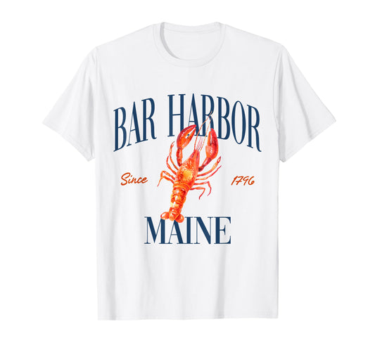 Bar Harbor Maine Est. 1796 - Old Money, Aesthetic, Retro T-Shirt
