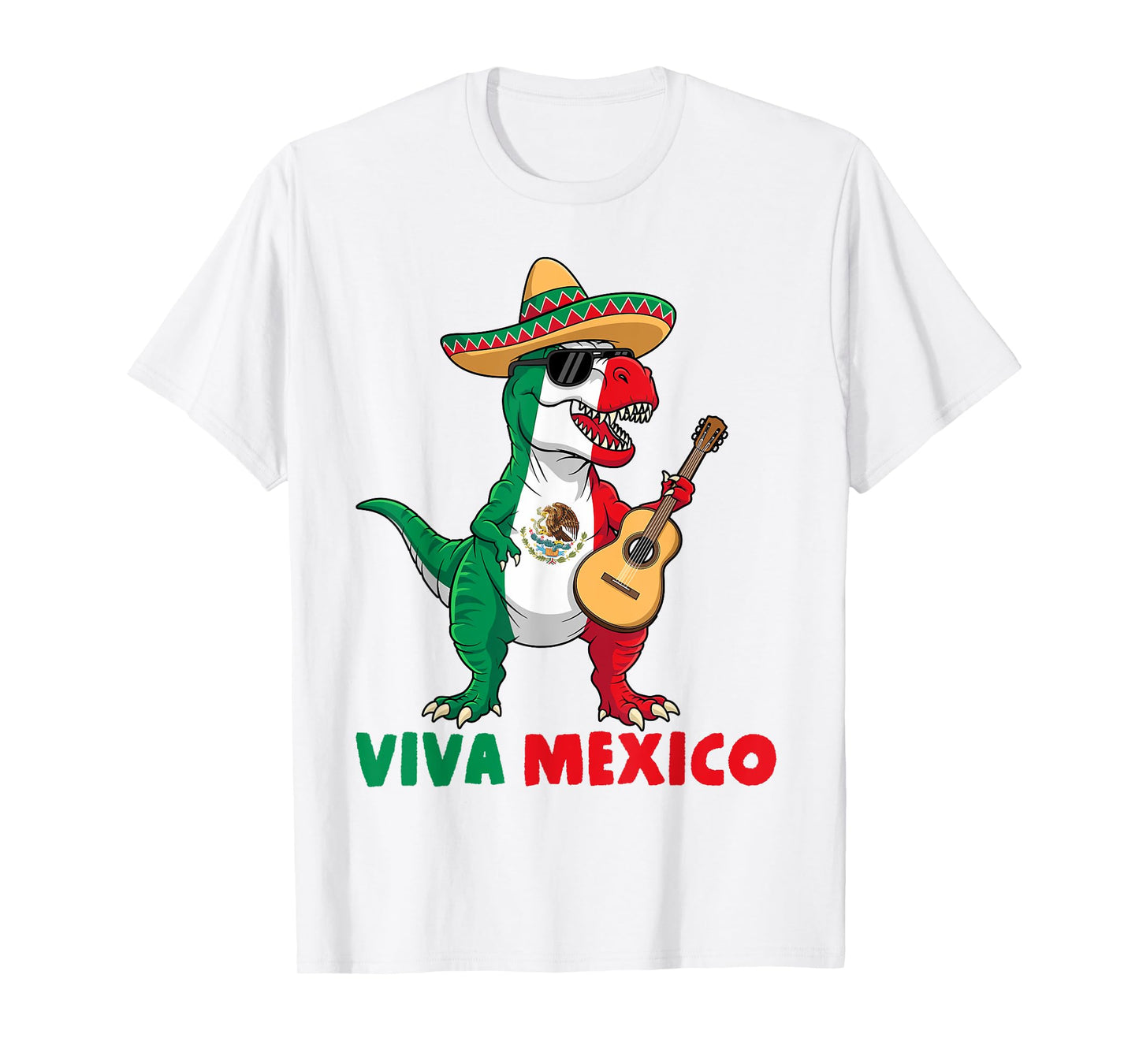 Viva Mexico Kids Boys Toddler Funny Mexican Dinosaur T-Rex T-Shirt