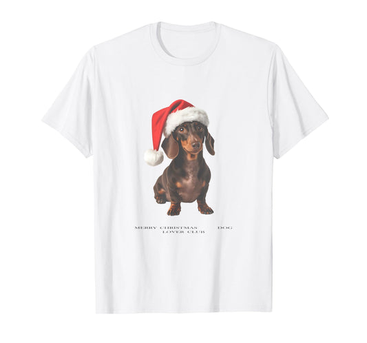 Dachshund Christmas Dog Vintage T-Shirt