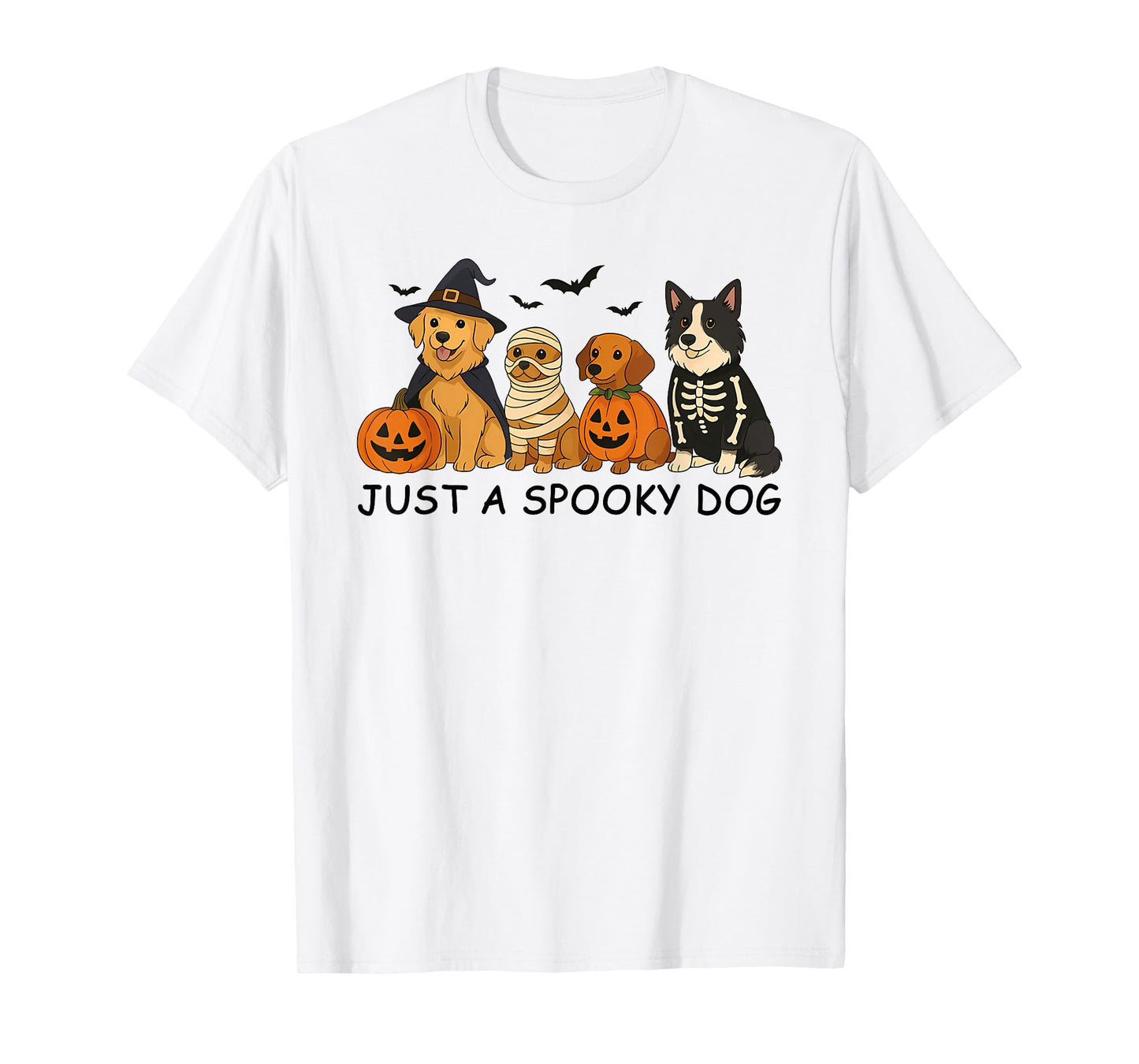 Just A Spooky Dog Halloween Dog Men Women T-Shirt