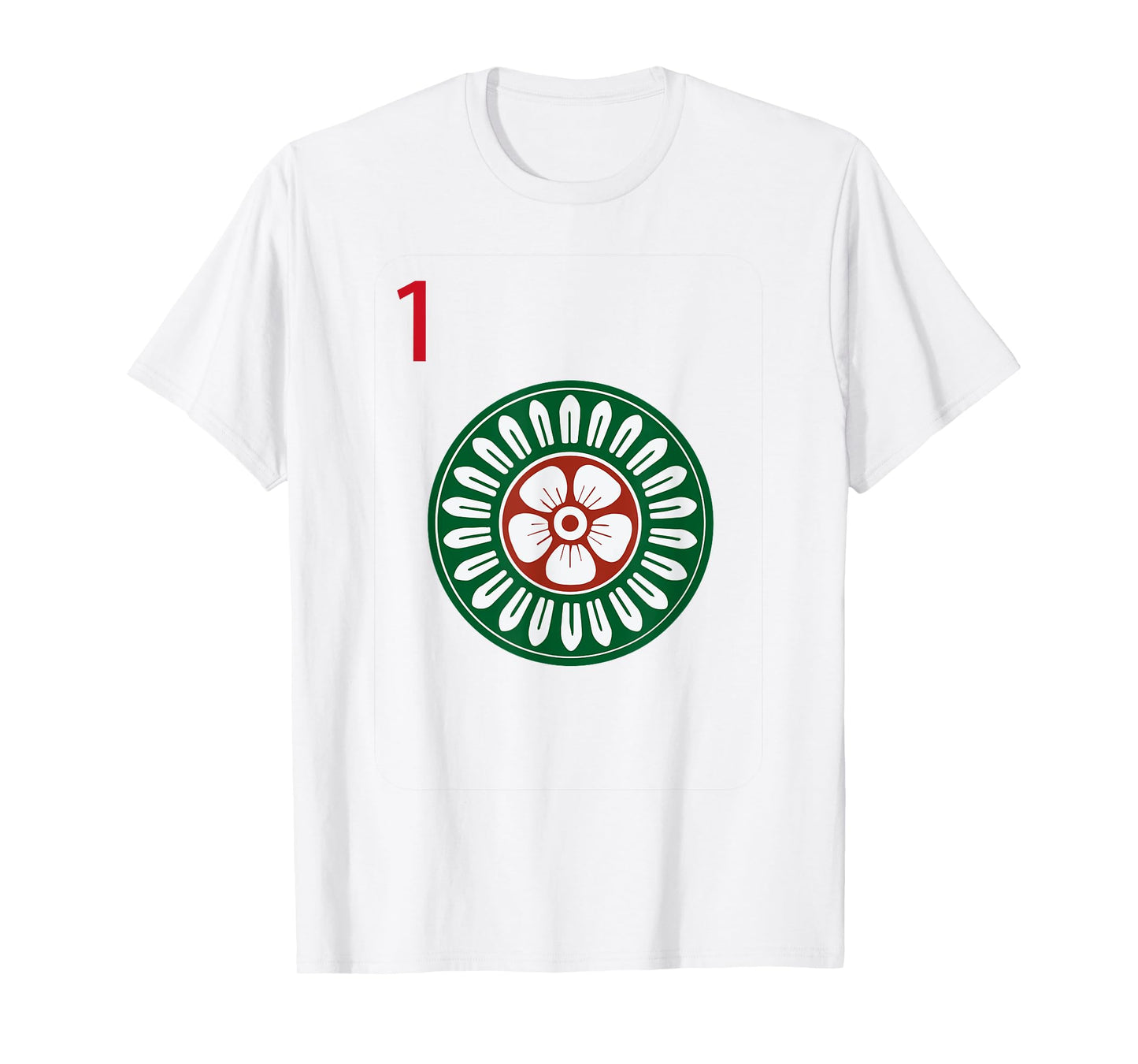 Chinese Mah Jong Dots Pinzu One Tile Mahjong Costume T-Shirt