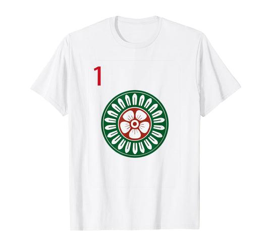Chinese Mah Jong Dots Pinzu One Tile Mahjong Costume T-Shirt