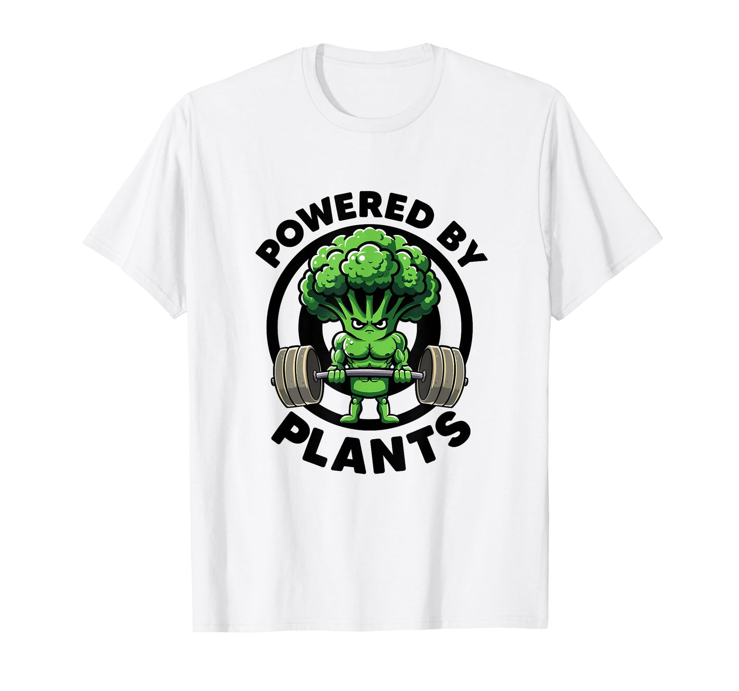 Powered By Plants Vegan Athlete Vegan Gym Vegan Bodybuilding T-Shirt