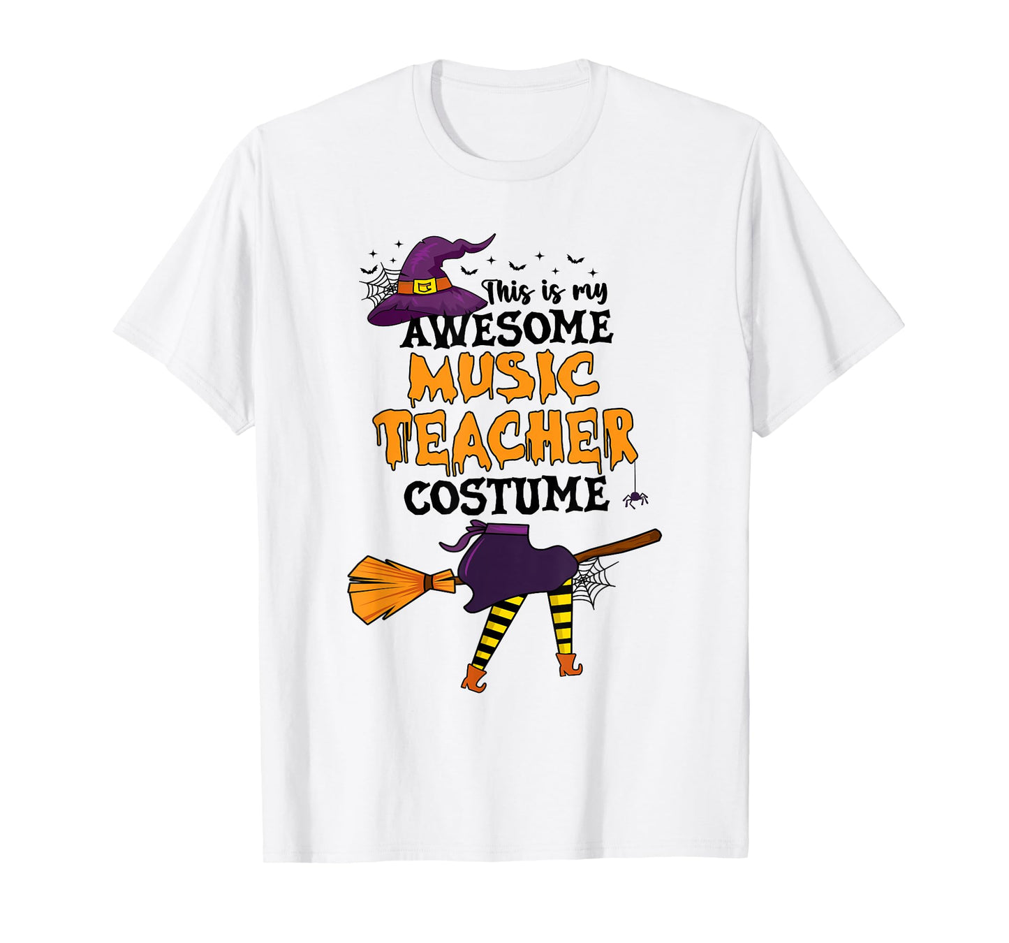 This is My Awesome Music Teacher Costume Halloween Witch T-Shirt