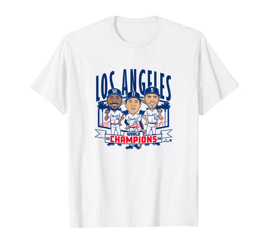 World Champions Caricatures - Los Angeles Baseball T-Shirt