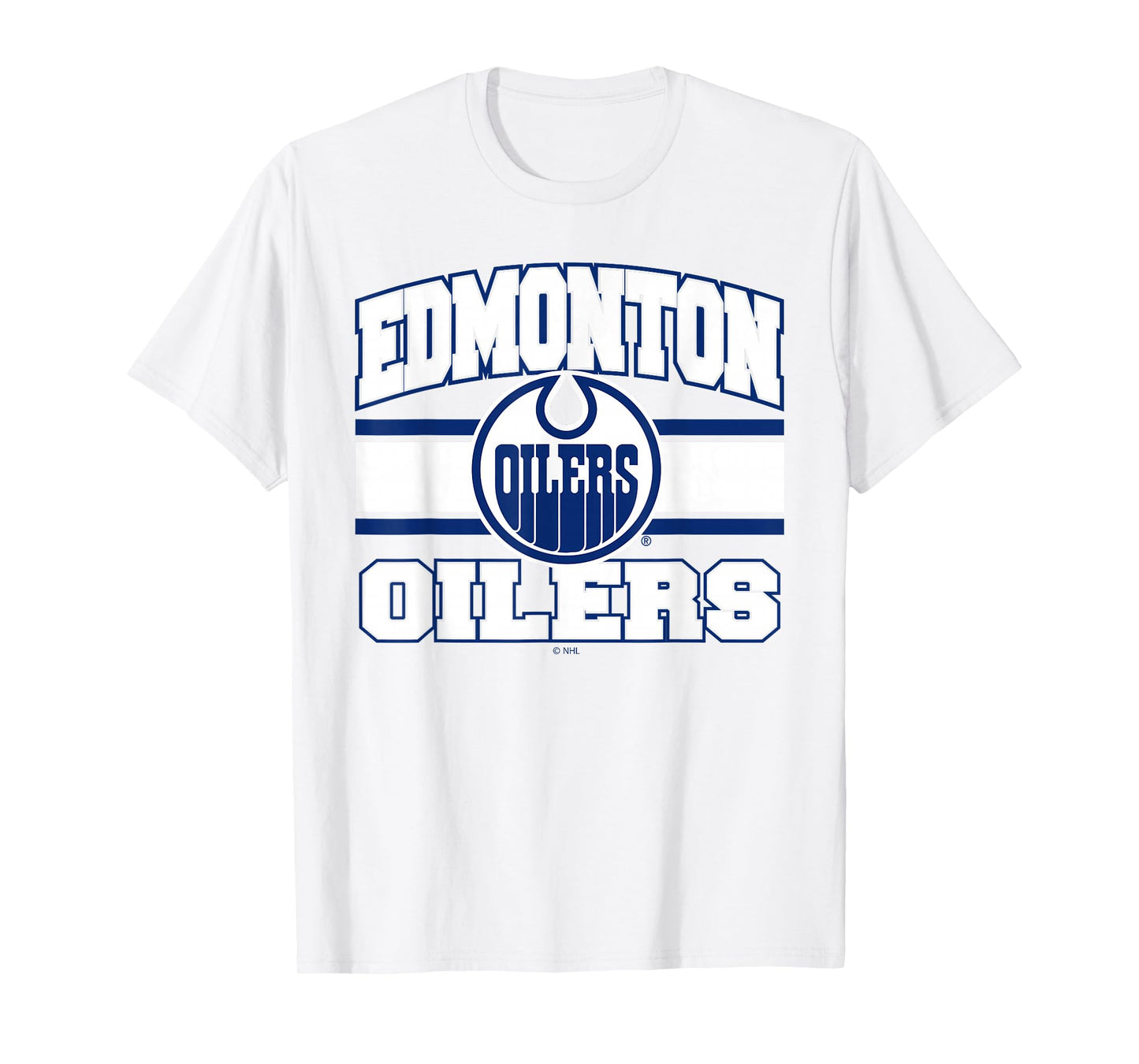Edmonton Oilers Stripe Orange Officially Licensed T-Shirt