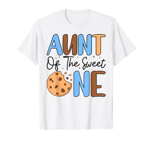 Aunt Of The Sweet One Cookies & Milk 1st Birthday Family T-Shirt