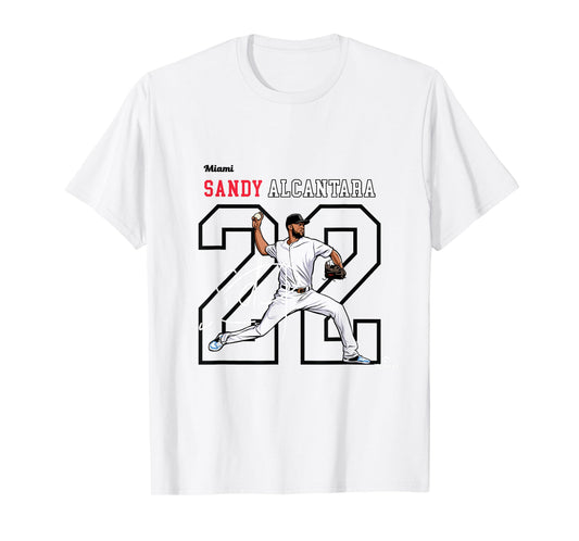Sandy Alcantara | Miami Baseball Players | MLBSAL3005 T-Shirt