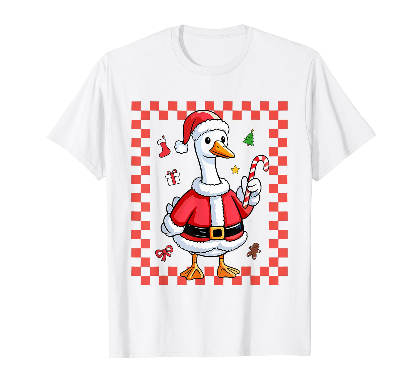 Christmas Candy Cane Goose Christmas Santa Xmas T-Shirt