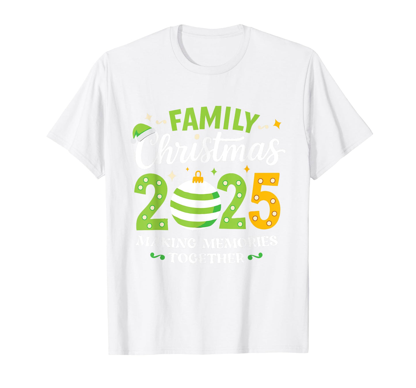 Family Christmas 2025 Group Matching Squad Funny Santa Hat T-Shirt