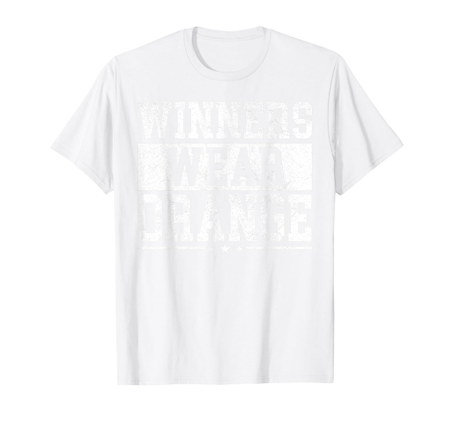 Winners Wear Orange Color War Camp Spirit Game Team Wear T-Shirt