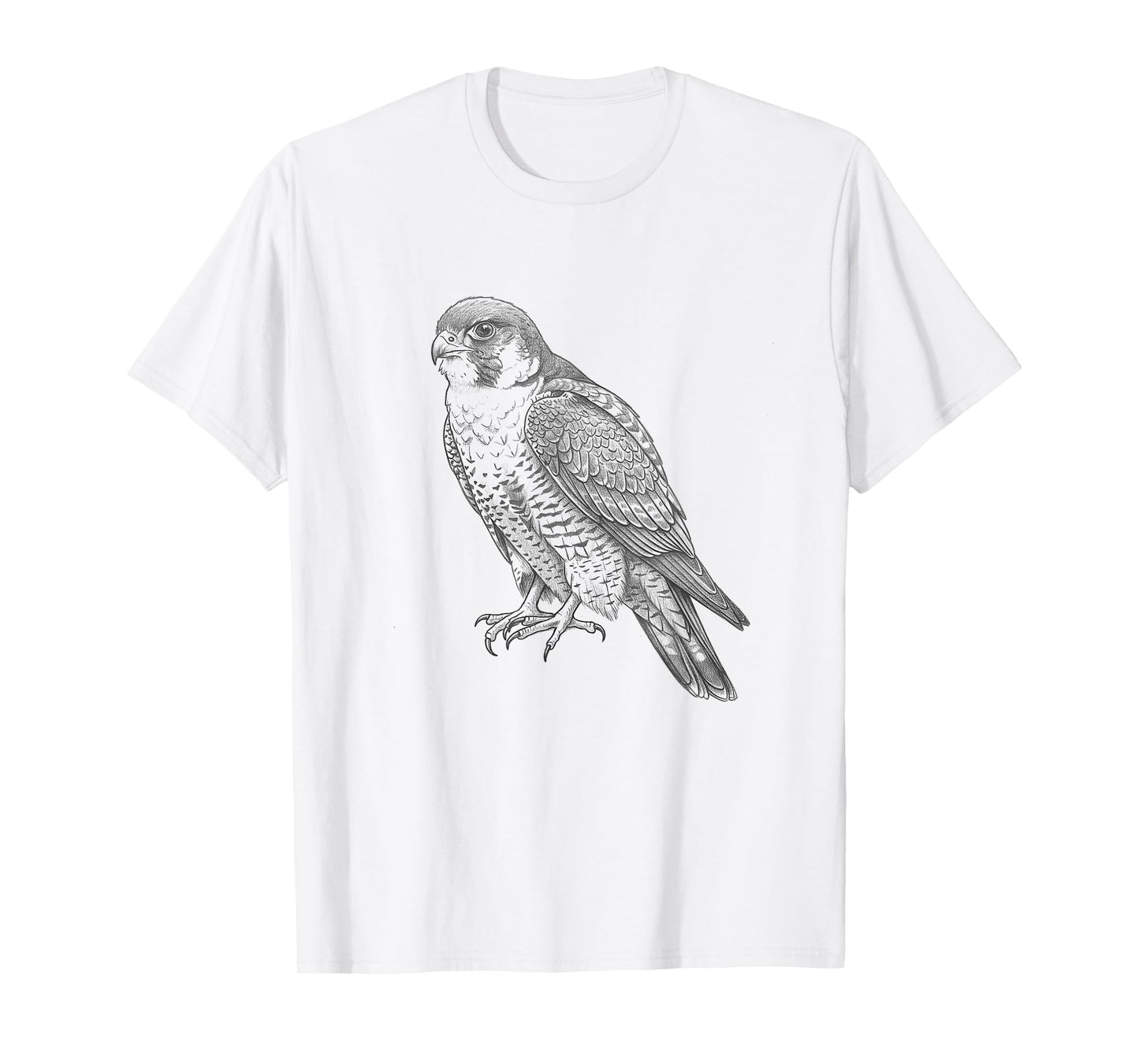 Vintage Peregrine Falcon Drawing Art Design T-Shirt