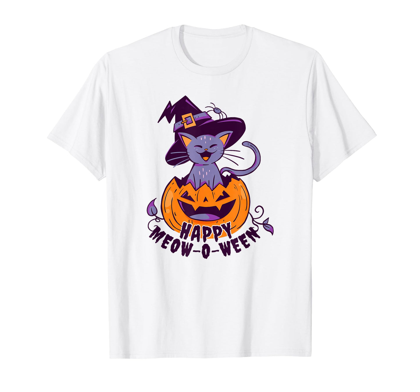 Happy Meow-O-Ween Halloween Cat T-Shirt