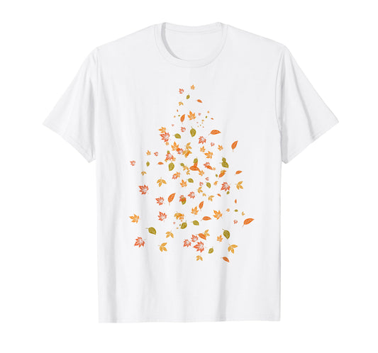 Falling Autumn Fall Leaves Cottagecore Autumn Fall Colors T-Shirt