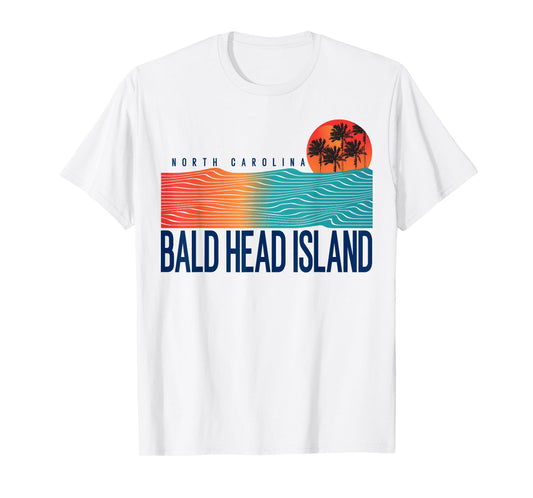 Bald Head Island Beach North Carolina Women Men Surfboarding T-Shirt