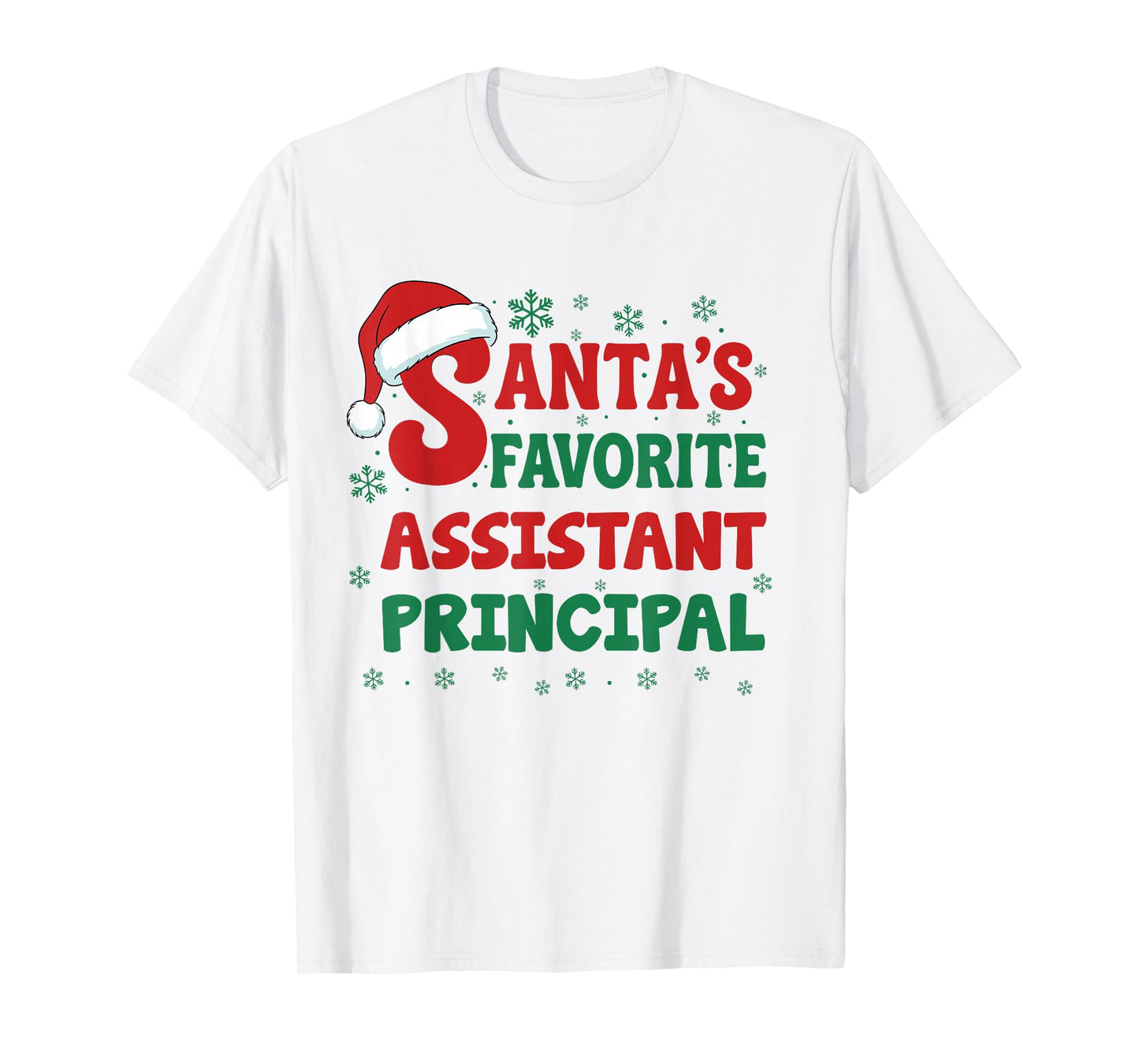 Santa's Favorite Assistant Principal Christmas Pajama T-Shirt