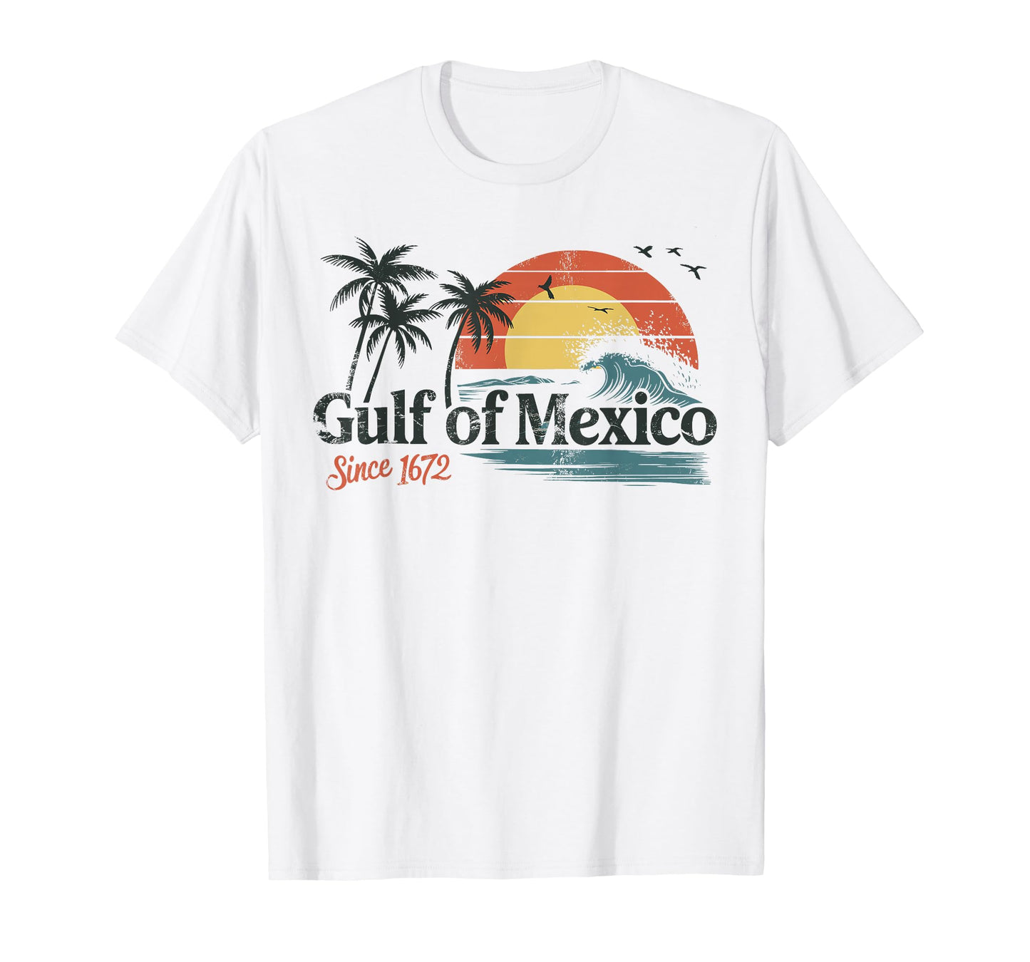 Gulf of Mexico Forever Retro Vintage Beach Mens Women T-Shirt
