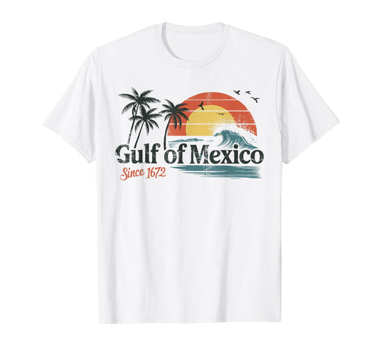 Gulf of Mexico Forever Retro Vintage Beach Mens Women T-Shirt